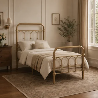 سرير اطفال حديد ذهبي 3840