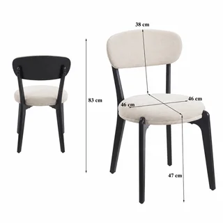 كرسي مفرد DY-06 L.BEIGE بتصميم عصري قماش شانيل