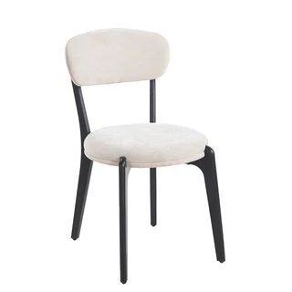 كرسي مفرد DY-06 L.BEIGE بتصميم عصري قماش شانيل