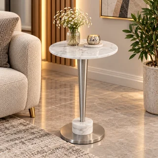 طاولة خدمة مفرد OG-43 SILVER بتصميم عصري من الرخام