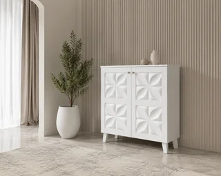 دولاب أحذية ماليزي 80سم SC-060 أبيض