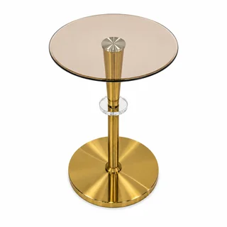 طاولة خدمة مفرد OG-07 GOLD G+1 بتصميم عصري من الزجاج