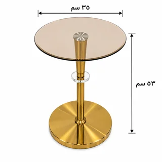 طاولة خدمة مفرد OG-07 GOLD G+1 بتصميم عصري من الزجاج