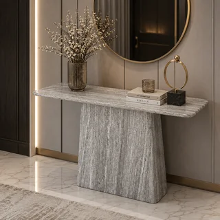 كونسول رخام CS-08 رمادي فاتح