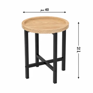 طقم شاي خشب دائري 1+4 C200 خشبي