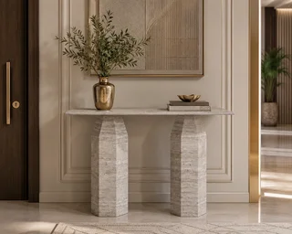 كونسول رخام CS-03 رمادي فاتح