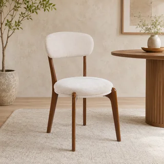 كرسي مفرد DY-06 L.B.ROSE بتصميم عصري قماش شانيل