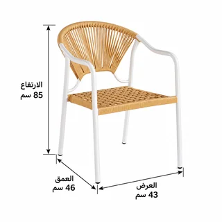 كرسي مفرد SHR-6 أصفر وأبيض