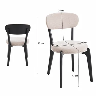 كرسي مفرد DY-06 D.BEIGE بتصميم عصري قماش شانيل