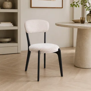 كرسي مفرد DY-06 D.BEIGE بتصميم عصري قماش شانيل