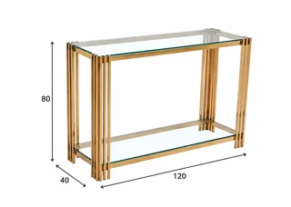 كونسول ستيل زجاج HCT-424 ذهبي