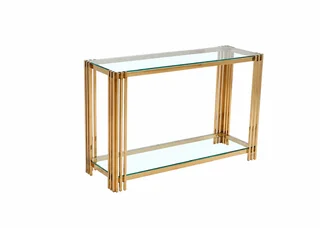 كونسول ستيل زجاج HCT-424 ذهبي