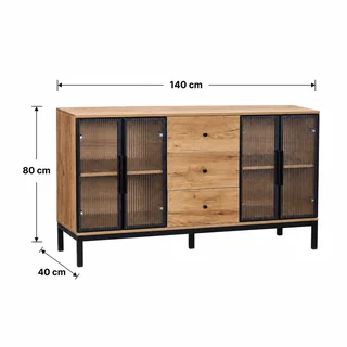 دولاب بوفيه 140 سم Y-001 خشبي