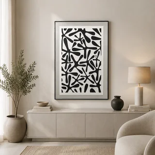 لوحة جدارية إطار أسود SHW-1034