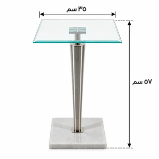 طاولة خدمة مفرد OG-32 SILVER بتصميم عصري من الزجاج