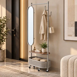 مراية وعلاقة A-100 GREY BROWN بتصميم عصري من المعدن