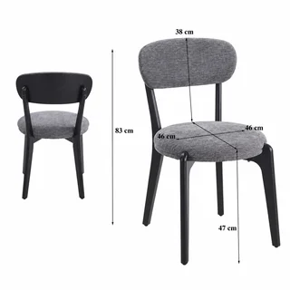 كرسي مفرد DY-06 D.GREY بتصميم عصري قماش شانيل