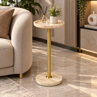 طاولة خدمة مفرد OG-25 GOLD G+2 بتصميم عصري من الرخام