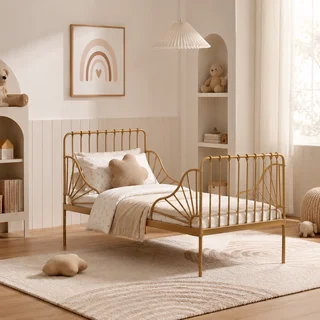 سرير اطفال حديد ذهبي 3835