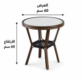 طاولة كافيه دائرية T-988 أبيض