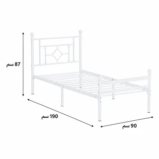 سرير حديد أبيض 3919