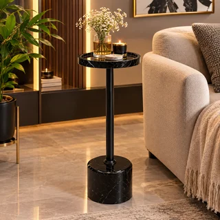 طاولة خدمة مفرد OG-27 BLACK بتصميم عصري من الرخام