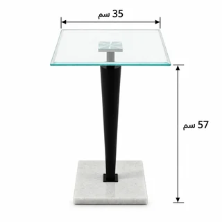طاولة خدمة مفرد OG-32 BLACK بتصميم عصري من الزجاج