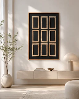 لوحة جدارية إطار أسود SHW-1162
